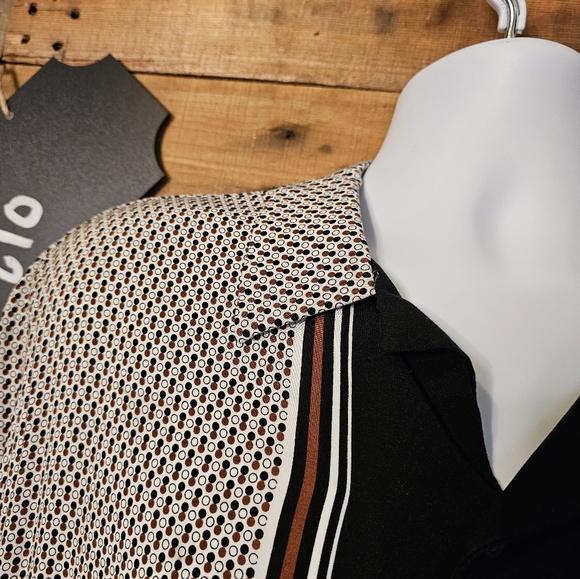 Express men's retro bowling style button up shirt size large - Picture 3 of 14